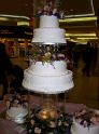 4 TIER DOT CAKE WITH FOUNTAIN